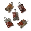 Natural African Bloodstone Pendants G-B127-09P-05-1