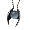 Alloy Angel Wings with Glass Sphere Pendant Necklaces FS-WGA1663-01-4