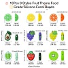 18Pcs 9 Styles Fruit Theme Food Grade Silicone Focal Beads SIL-CJ0002-18-2