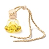Rose-shaped Refillable Empty Perfume Bottles Pendant HJEW-D001-09A-1