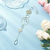 Glass Teardrop Hanging Suncatchers HJEW-JM04250-1