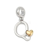 Brass European Dangle Charms KK-Z097-01Q-GP-1