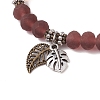 Natural Zebra Jasper & Glass Beaded Stretch Bracelets for Women Men BJEW-JB11446-3