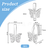 2Pcs 925 Sterling Silver Micro Pave Cubic Zirconia Pendant Bails STER-PH0001-94-2