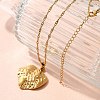 Summer Beach 304 Stainless Steel Pendant Rope Chain Necklaces for Women STAS-Z108-01G-03-2