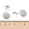 Cherry Brass Micro Pave Cubic Zirconia Stud Earrings EJEW-M077-12P-01-3