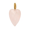 Natural Rose Quartz Pendants G-C290-01G-1