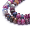 Natural Ruby and Sapphire Beads Strands G-E569-H10-3