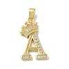 Brass Micro Pave Cubic Zirconia Pendants KK-I382-02G-2