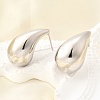 Rack Plating Brass Twist Teardrop Stud Earrings for Women EJEW-K247-02P-5