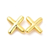 Brass Hollow Out Initial Letter Stud Earrings for Women EJEW-A044-01G-X-1