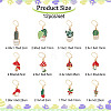 12Pcs 12 Style Cactus & Leaf & Mushroom Alloy Enamel Locking Stitch Markers HJEW-PH01501-2