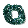 Electroplate Transparent Glass Beads Strands EGLA-A035-T6mm-L18-2