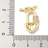 Brass Micro Pave Cubic Zirconia Pendants KK-B124-01G-3