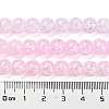 Spray Painted Crackle Glass Beads Strands DGLA-C002-8mm-03-5