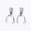 Tarnish Resistant 304 Stainless Steel Pendant Pinch Bails LS-STAS-E127-10P-1