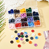 320Pcs 20 Colors 4-Hole Resin Buttons BUTT-TA0001-29D-6