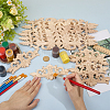 12Pcs 2 Styles Natural Solid Wood Carved Onlay Applique Craft AJEW-AR0005-05-4