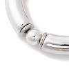 3Pcs Round & Curved Tube CCB Plastic Stretch Bracelets BJEW-JB12999-5