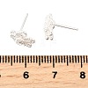 925 Sterling Silver Flower Stud Earrings EJEW-Q030-03S-4