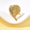 304 Stainless Steel Open Cuff Ring for Women RJEW-A053-06G-06-2