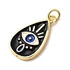 Brass Enamel Evil Eye Pendants KK-I378-16G-B-3