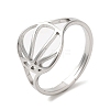 Non-Tarnish 304 Stainless Steel Hollow Basketball Adjustable Ring for Women RJEW-M149-28P-3