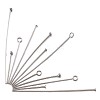 304 Stainless Steel Ball Head Pins & Eye Pins & Head Pins STAS-TA0004-23P-5