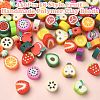 430Pcs 18 Style Fruit Handmade Polymer Clay Beads CLAY-YW0001-94-3