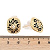 Brass Micro Pave Clear Cubic Zirconia Stud Earrings EJEW-P301-06G-5