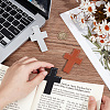 3Pcs 3 Colors Leather Bookmarks AJEW-CP0003-83-3