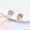 Transparent Resin Peach Charms INS-PW0001-08G-01-1