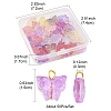 50Pcs Glass Pendants PALLOY-FS00015-6