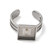 304 Stainless Steel Cuff Ring Findings STAS-B126-12C-P-2