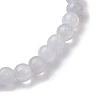 6mm Natural Blue Lace Agate Round Beaded Stretch Bracelets BJEW-JB10855-02-4
