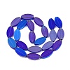 Painted Transparent Glass Beads Strands GLAA-E033-06A-01-2