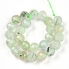 Natural Prehnite Beads Strands G-S345-8mm-28-3