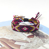 Polyester Braided Rhombus Pattern Cord Bracelet FIND-PW0013-004A-20-1