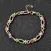 304 Stainless Steel Oval & Infinity Link Chain Bracelets for Women BJEW-K226-14A-G-2