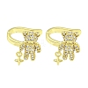 Brass Micro Pave Cubic Zirconia Cuff Earrings EJEW-C104-060G-1