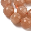 Natural Gemstone Sunstone Round Beads Strands G-E251-34-6mm-01-3