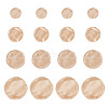 16Pcs 4 Styles 1-Hole Alloy Shank Buttons BUTT-HY0001-16MS-1