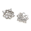 Brass Micro Pave Cubic Zirconia Bead Caps CU-CBA6E4E-09P-2