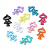 Spray Painted Alloy Pendants PALLOY-T077-166-1