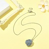 304 Stainless Steel Macrame Pouch Empty Stone Holder for Pendant Necklaces Making NJEW-JN04383-02-5
