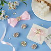 6Pcs Alloy Rhinestone 1-Hole Shank Buttons BUTT-FG0001-42C-5