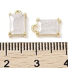 Brass Micro Pave Cubic Zirconia Charms KK-G491-31G-04-3