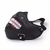 Punk Rock Style PU Leather Mouth Cover AJEW-D038-09-2