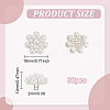 Fingerinspire 30Pcs Alloy Plastic Pearl Shank Buttons BUTT-FG0001-34-2