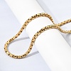 304 Stainless Steel Box Chain Necklaces for Unisex NJEW-K305-02B-G-1